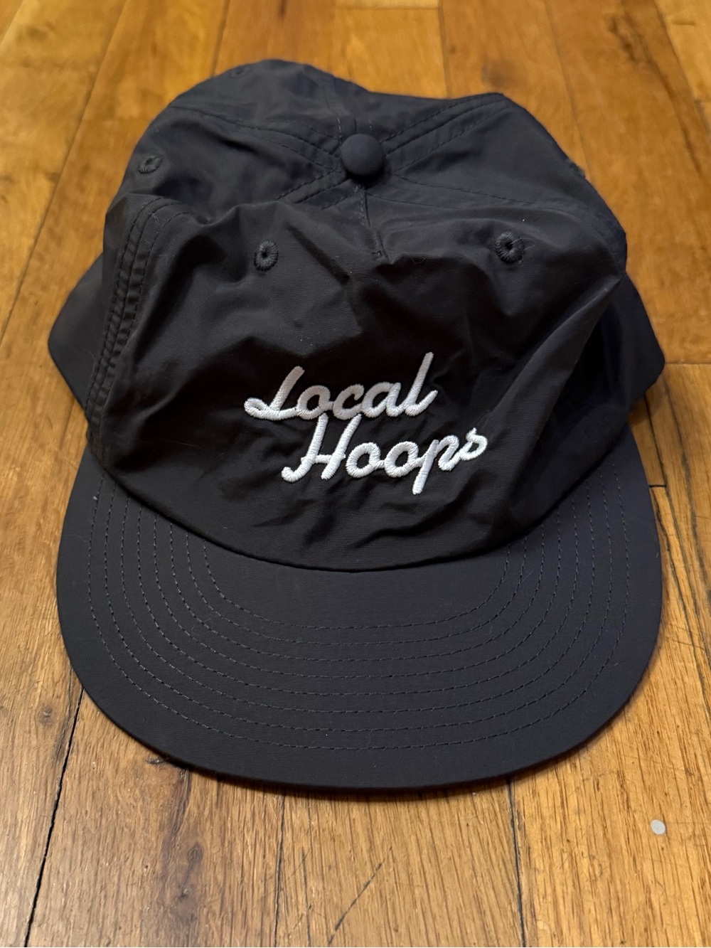 Local Hoops Embroidered Black Cap NEW